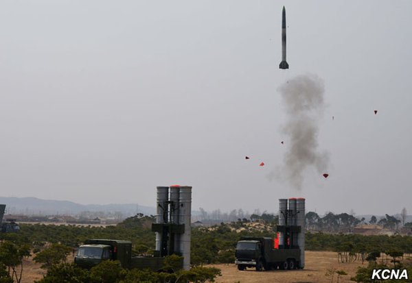NorthKorea releases images of new KN-06 long range Surface-to-Air-Missile test - rpt based on Russia S-300 series  