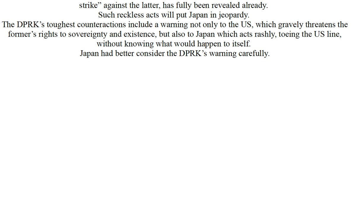 Aktuelle Warnung von Nordkorea in Richtung Japan.