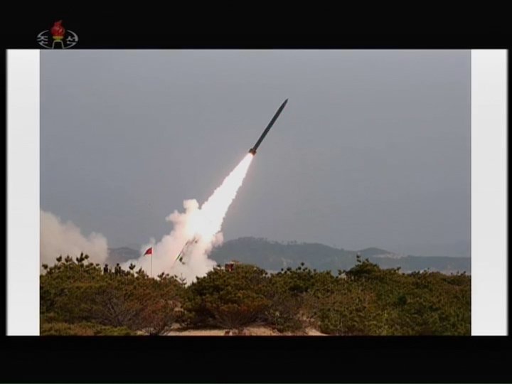 Images of missile launch by KCNA