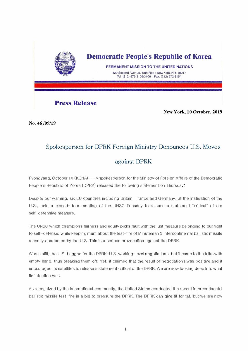 The latest DPRK statement describes recent US ICBM testing, calling it a serious provocation to the DPRK. And uses it to justify it's recent SLBM test and protest recent EU criticism of the test