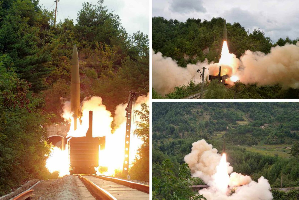 North Korea tested new train-mounted ballistic missiles for the first time, according to state media on Wednesday.  Pyongyang claims that at least one missile hit a target in the waters 800 kilometers (500 miles) off the east coast