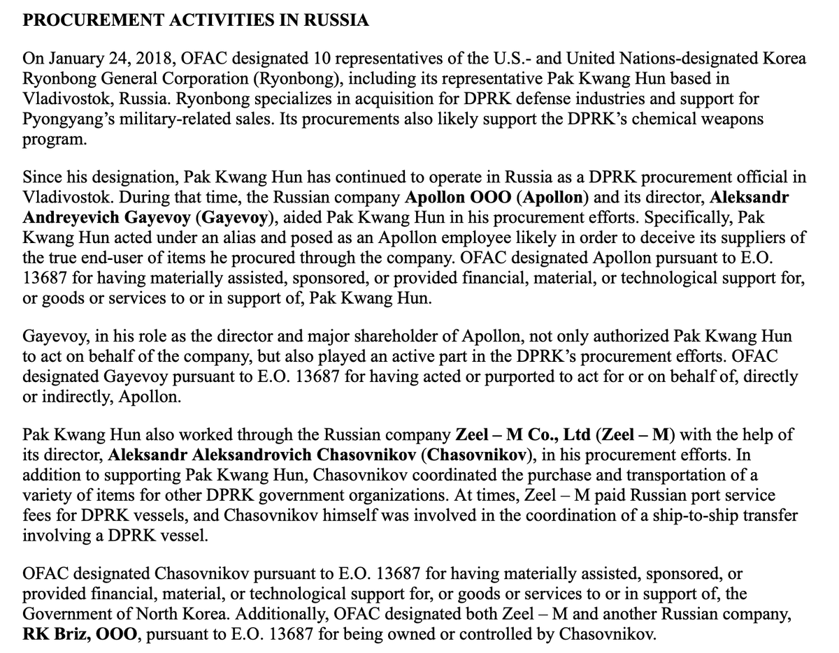 US sanctions Russian individuals/entities for supporting North Korea's WMD, Ballistic Missile programs  Per @USTreasury actions target a Russian network complicit in helping the DPRK procure components for its unlawful ballistic missile systems