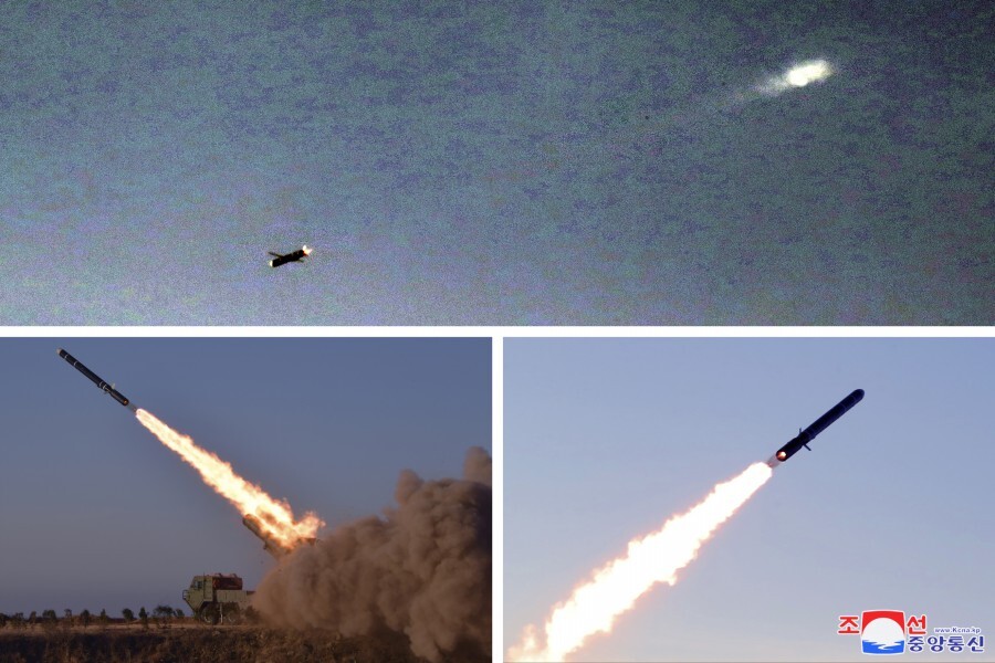 North Korean state media has released photos of its recent missile launches and artillery drills, including what appears to be a long-range ballistic missile and a previously unreported launch of a cruise missile. 