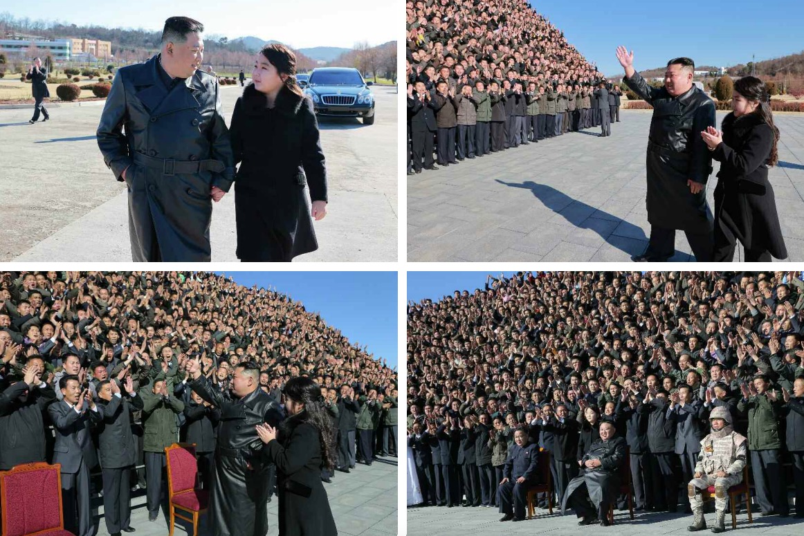 Kim Jong Un and his daughter took group photos with soldiers and scientists who contributed to last week's Hwasong-17 ICBM launch, state media reported Sunday. North Korea also awarded the launch vehicle the title of the DPRK Hero and promoted military officials