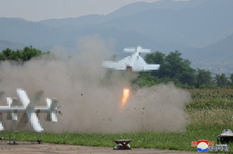 Kim Jong-un supervised a drone test conducted by the Drone Research Institute of the DPRK National Defense Academy on Saturday.