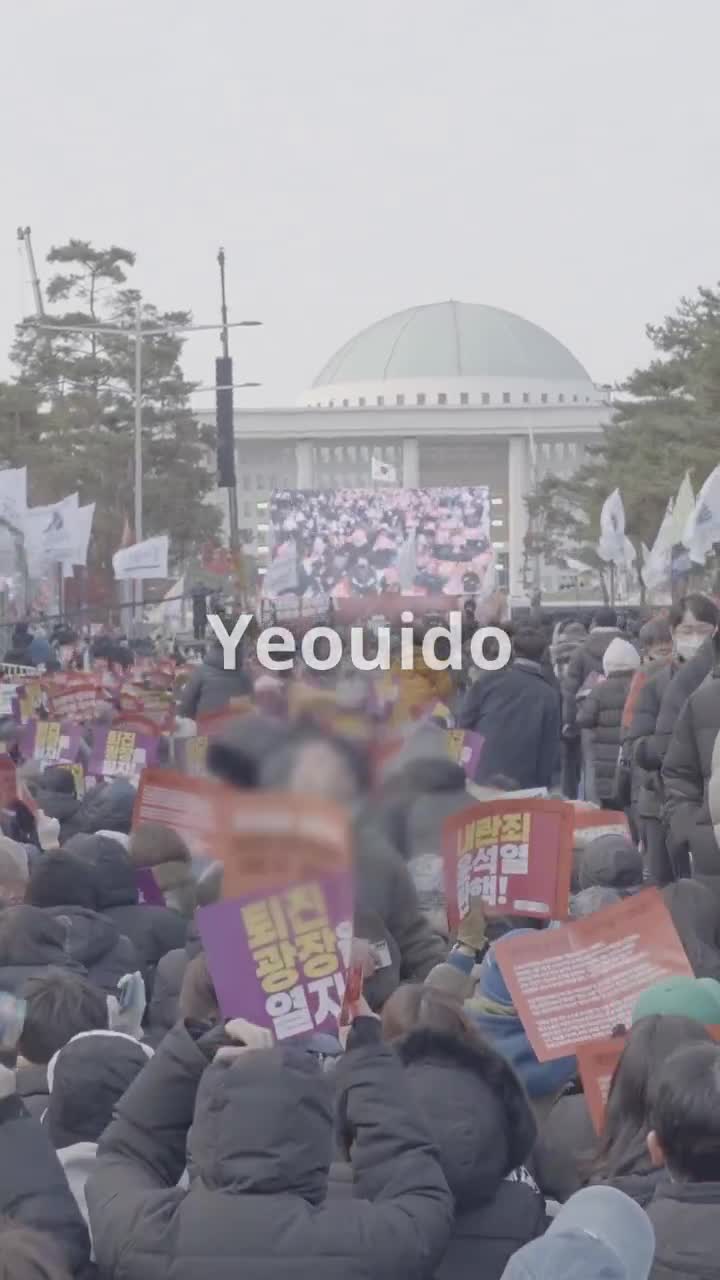 On Saturday, ahead of the vote to impeach President Yoon Suk Yeol, those in favor and against the motion gathered in Seoul. In front of the National Assembly in Yeouido, protesters called for the president's impeachment