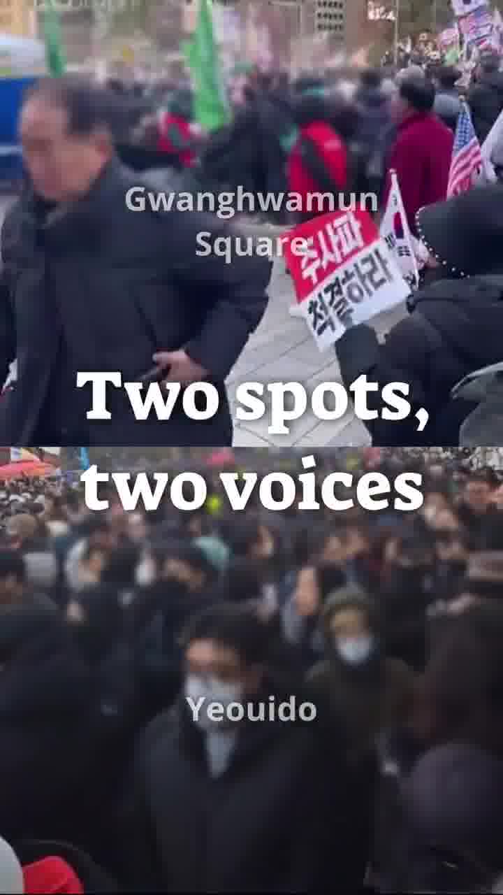 On Saturday, ahead of the vote to impeach President Yoon Suk Yeol, those in favor and against the motion gathered in Seoul. In front of the National Assembly in Yeouido, protesters called for the president's impeachment